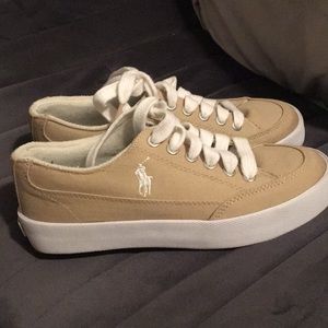 Ralph Lauren Polo tan canvas sneakers size 6
